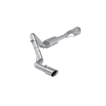 Picture of MBRP 19-24 GM 1500 Silverado-Sierra 2-7L T304 SS 3in Cat-Back w- Single Side 4in Dual Wall Tip