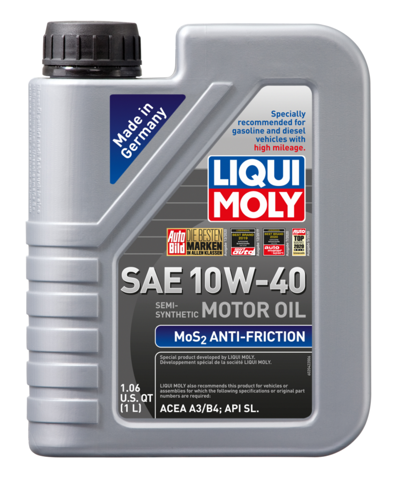 Picture of LIQUI MOLY 1L MoS2 Anti-Friction Motor Oil 10W40