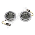 Picture of Letric Lighting 99-03 Premium Halo Chrome Switchbacks Running Light w- Amber Turn Signals 1157