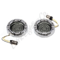 Picture of Letric Lighting 99-03 Premium Halo Chrome Switchbacks Running Light w- Amber Turn Signals 1157