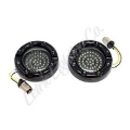 Picture of Letric Lighting 99-03 Premium Halo Black Switchbacks Running Light w- Amber Turn Signals 1157