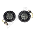 Picture of Letric Lighting 99-03 Premium Halo Black Switchbacks Running Light w- Amber Turn Signals 1157