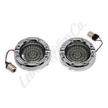 Picture of Letric Lighting 99-03 Premium Halo Red Switchbacks Running Light w- Amber Turn Signals 1157