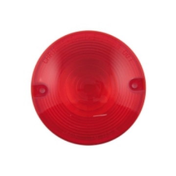 Picture of Letric Lighting Red Flat Lens Style Turn Signal Lenses 3In