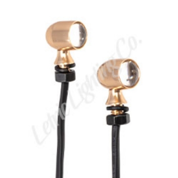 Picture of Letric Lighting 12mm Mini Red Running Red Turn Signal LED - Gold Anodized