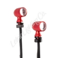 Picture of Letric Lighting 12mm Mini White Running Amber Turn Signal LEDs - Red Anodized