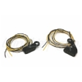Picture of Letric Lighting Black Mini Mirror Mounted Front LED Turn Signals - Black