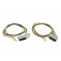 Picture of Letric Lighting Black Mini Mirror Mounted Front LED Turn Signals - Chrome