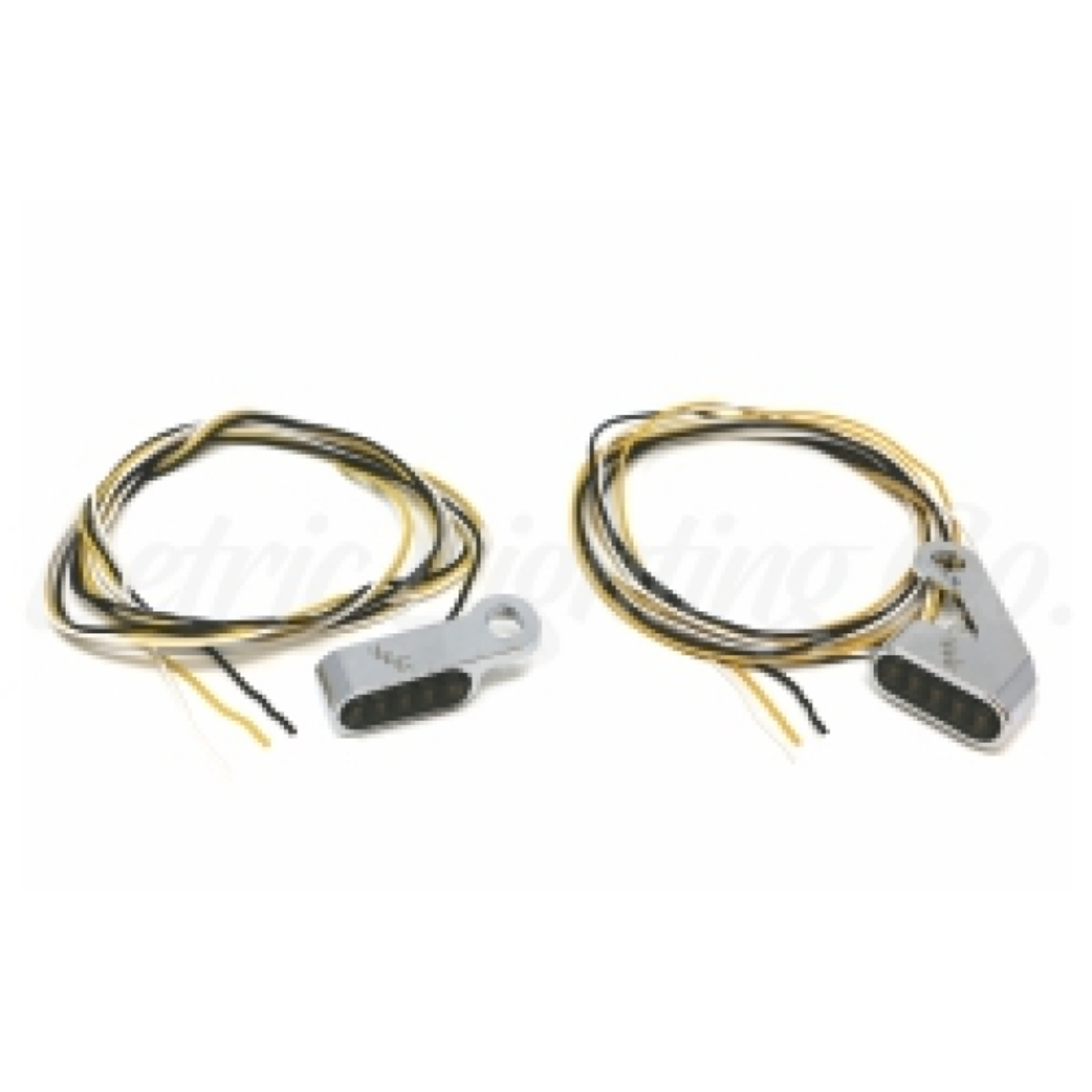 Picture of Letric Lighting Black Mini Mirror Mounted Front LED Turn Signals - Chrome