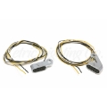 Picture of Letric Lighting Black Mini Mirror Mounted Front LED Turn Signals - Chrome