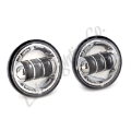 Picture of Letric Lighting 1997+ Universal 4 1-2In Black LED Auxiliary Passing Light - Chrome