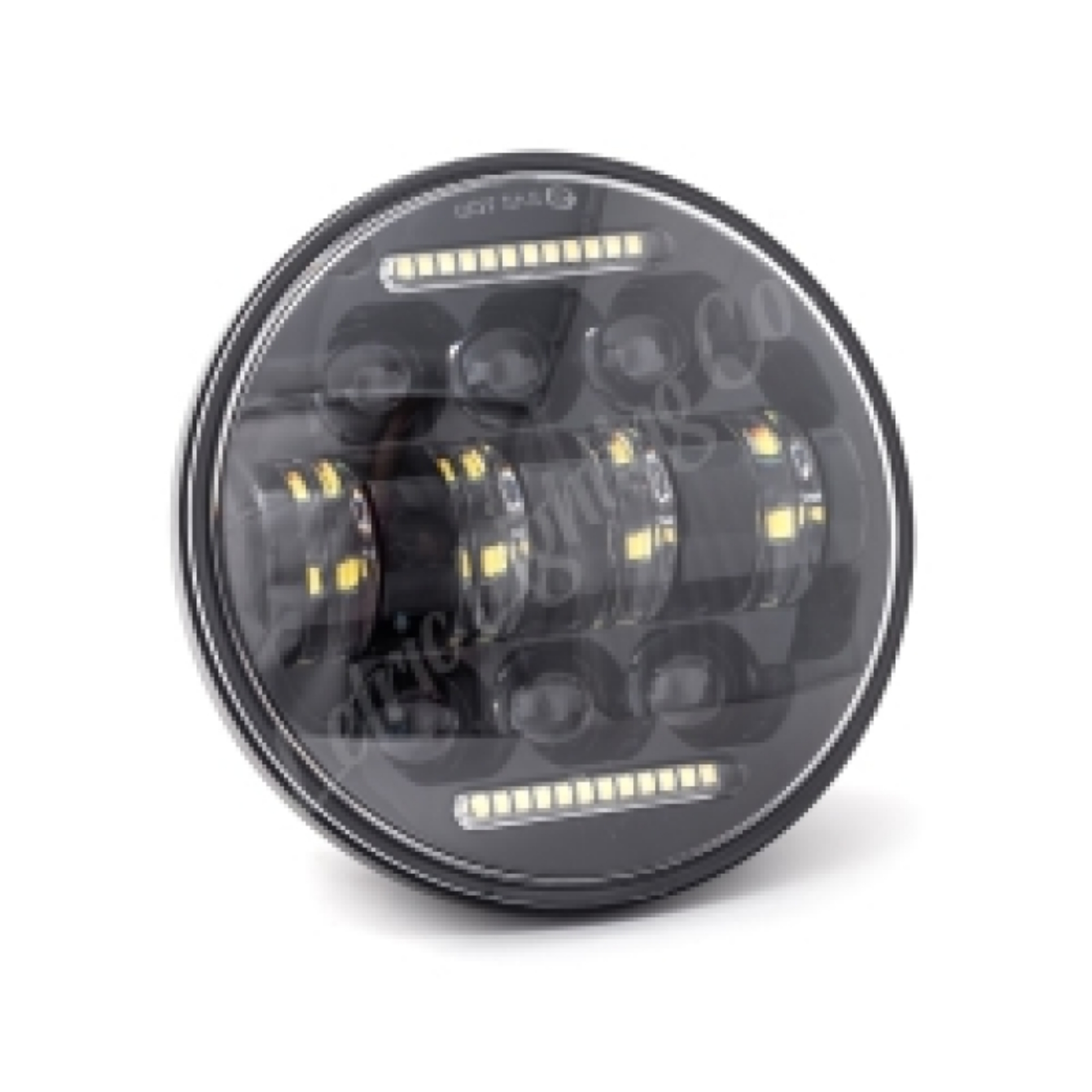 Picture of Letric Lighting 5-75? LED Black Diez 10-LED Headlight Dual Horizontal DRL