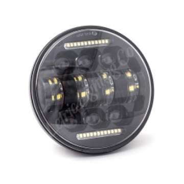 Picture of Letric Lighting 5-75? LED Black Diez 10-LED Headlight Dual Horizontal DRL
