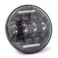 Picture of Letric Lighting 5-75? LED Black Diez 10-LED Headlight Dual Horizontal DRL