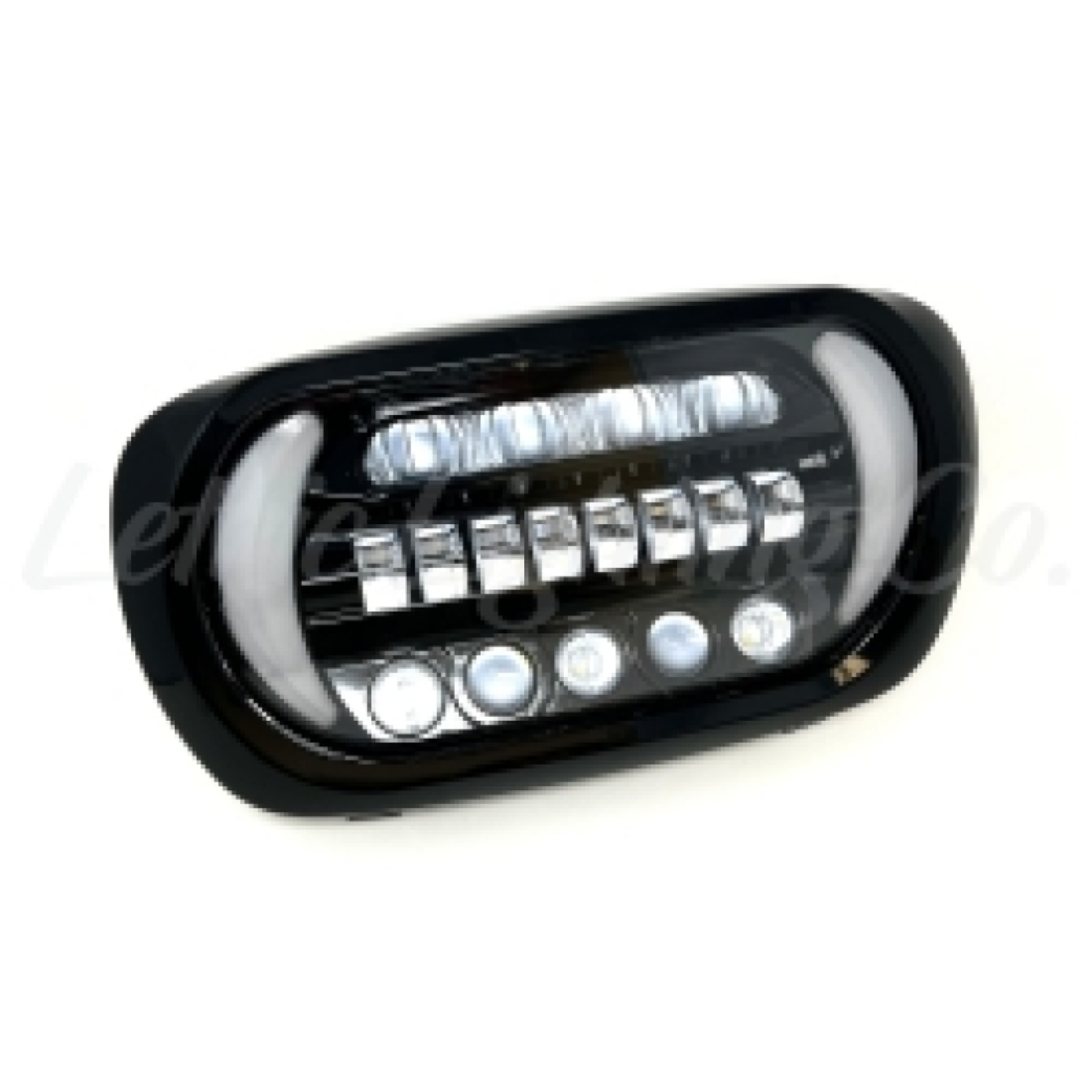 Picture of Letric Lighting 96-13 Early Road Glide LED Black-Chrome Headlight with Turn Signals
