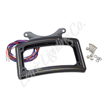 Picture of Letric Lighting 10-13 Road Glide Perfect Plate Light Black Curved License Plate Frame