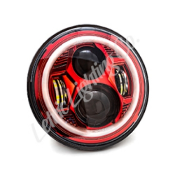 Picture of Letric Lighting 7? Red Color Collection LED Headlamp with Full Halo