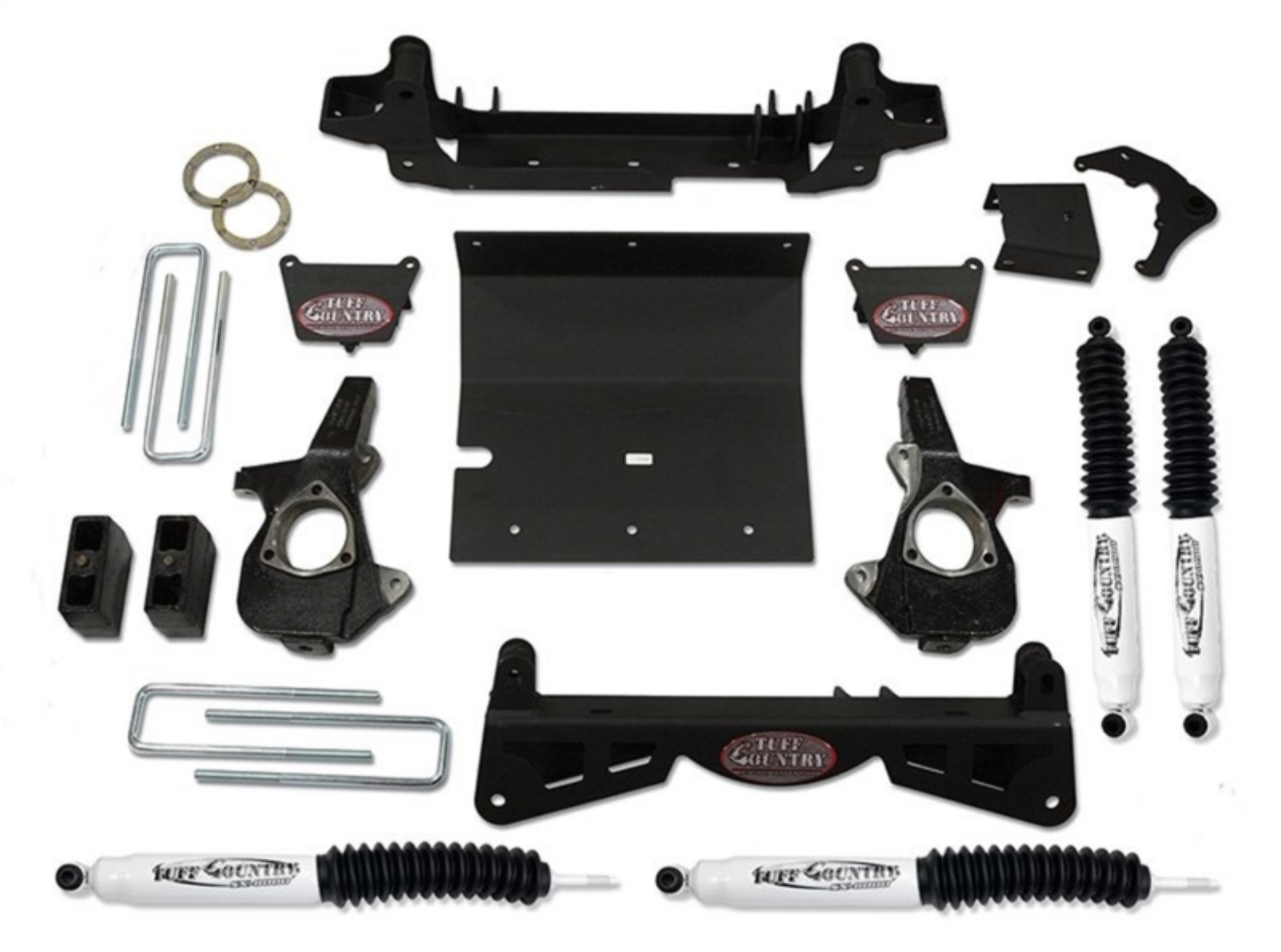 Picture of Tuff Country 01-06 Chevy Silverado 3500 4x4 4in Lift Kit w-3pc Sub Frame SX8000 Shocks