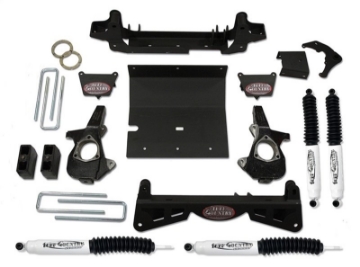 Picture of Tuff Country 01-06 Chevy Silverado 3500 4x4 4in Lift Kit w-3pc Sub Frame SX8000 Shocks
