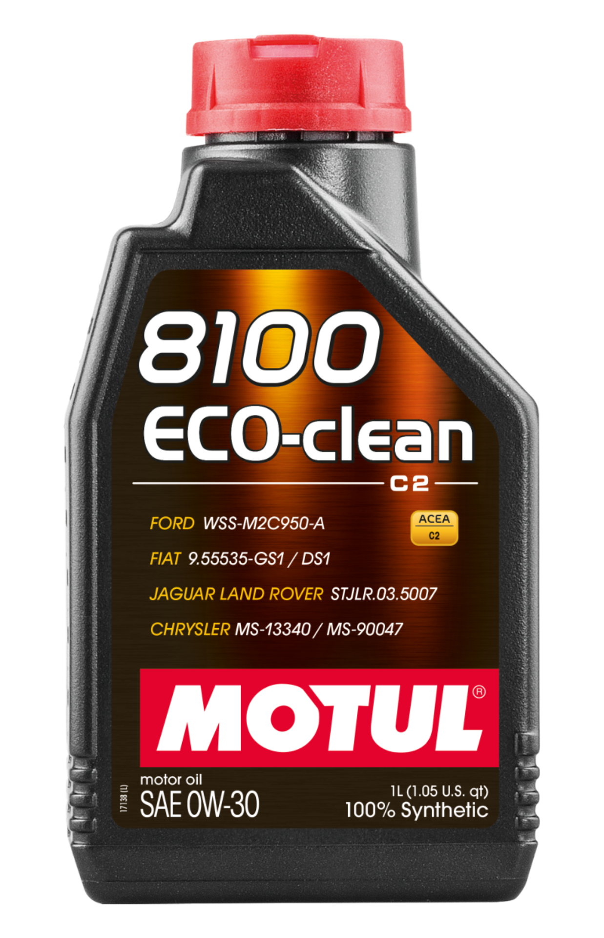 Picture of Motul 1L Synthetic Engine Oil 8100 Eco-Clean 0W30 12X1L - C2-API SM-ST-JLR 03-5007 - 1L