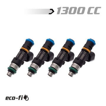 Picture of BLOX Racing 1300CC Street Injectors 48mm With 1-2in Adapter 14mm Bore