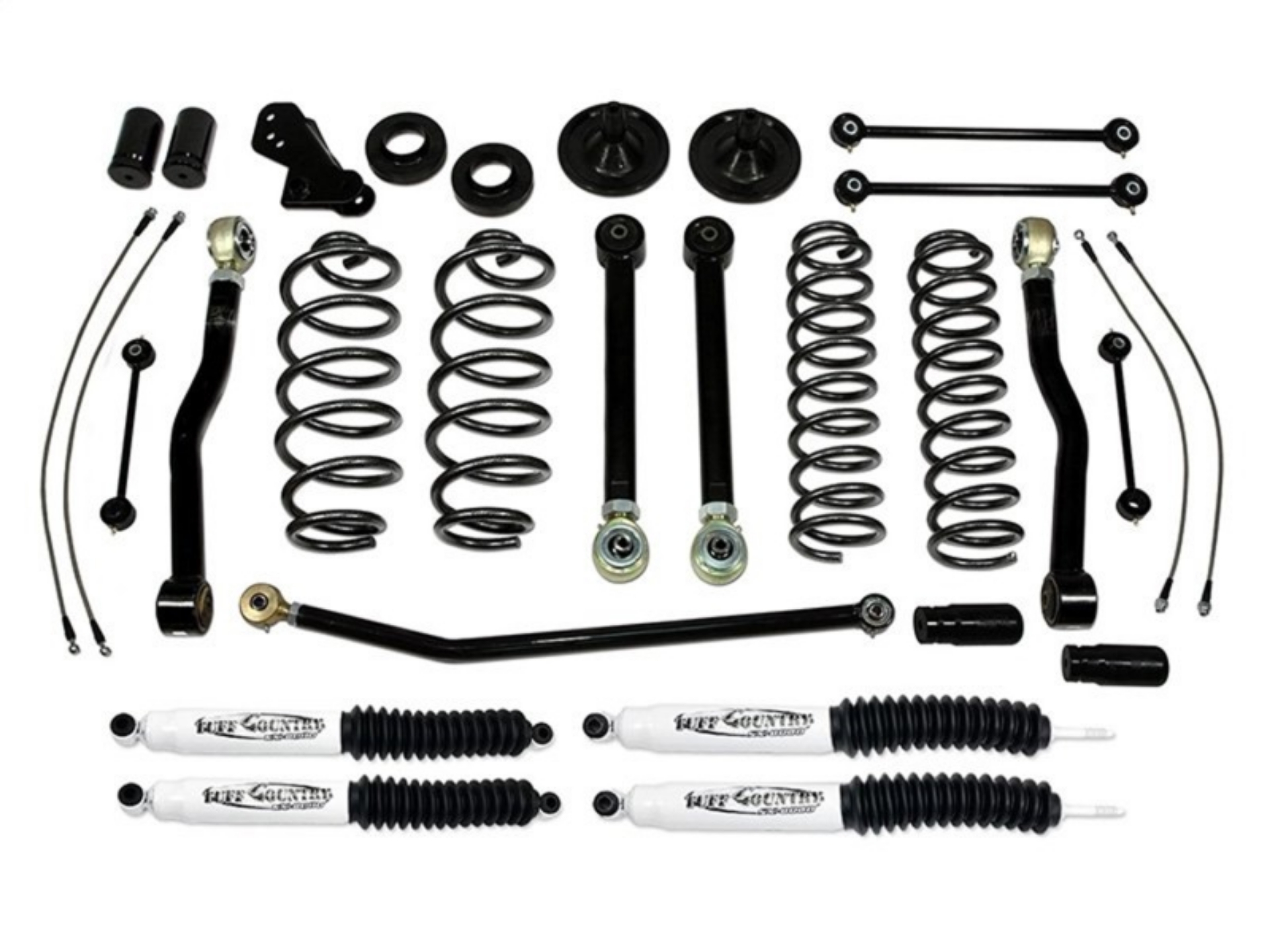 Picture of Tuff Country 07-18 Jeep Wrangler JK 4 door Only 4in Lift Kit EZ-Flex SX6000 Shocks