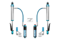 Picture of King Shocks 2022+ Toyota Tundra Rear 2-5 Dia Remote Reservoir Coilover & Adjuster Pair