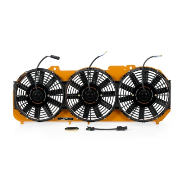 Picture of Mishimoto 89-01 Jeep Cherokee XJ 4-0L Performance Aluminum Fan Shroud w- Controller - Gold