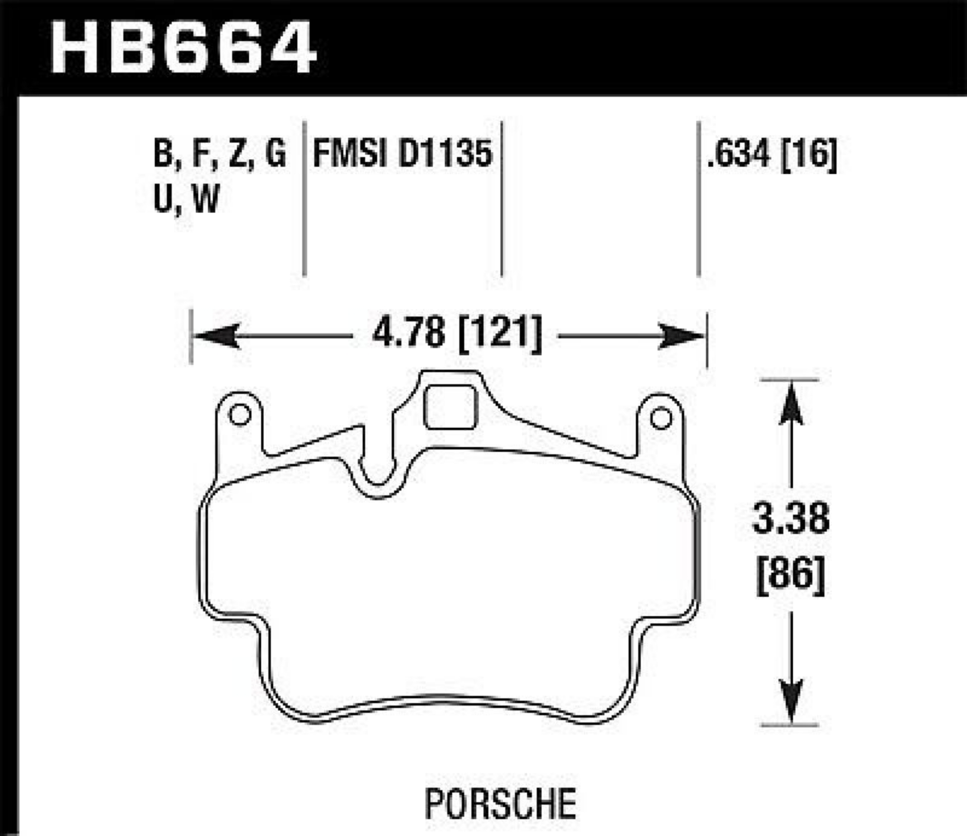 Picture of Hawk Porsche 911 ER-1 Endurance Racing Brake Pads Works with Iron-Metal Rotors