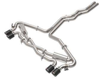 Picture of aFe 20-22 Audi RS6 Avant V8 4L tt MACH Force-Xp 3in to 2-5in 304 SS Cat-Back Exhaust w- Carbon Tip