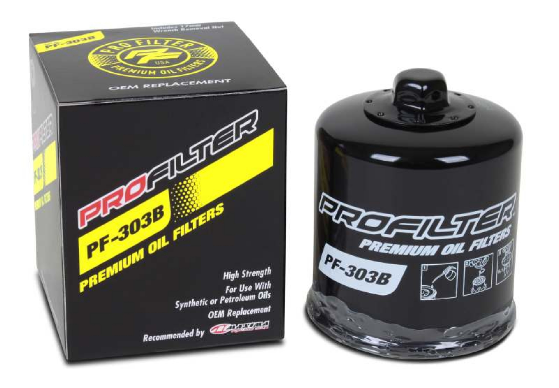 Picture of ProFilter Honda-Kawasaki-Polaris-Yamaha Spin-On Black Various Performance Oil Filter