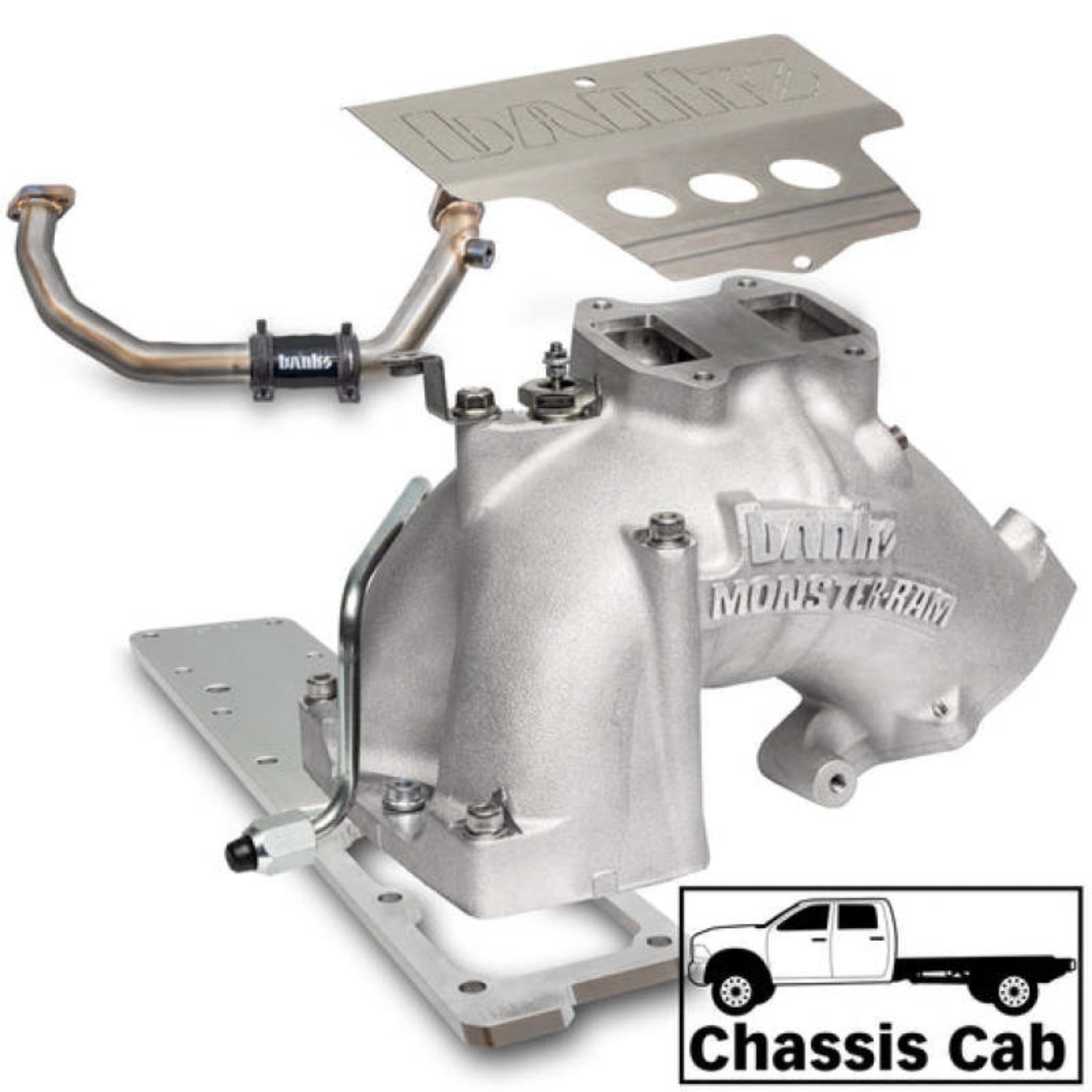 Picture of Banks Power 19-24 Ram 3500-4500-5500 6-7L Diesel Monster-Ram Intake System w-Fuel Line - Natural
