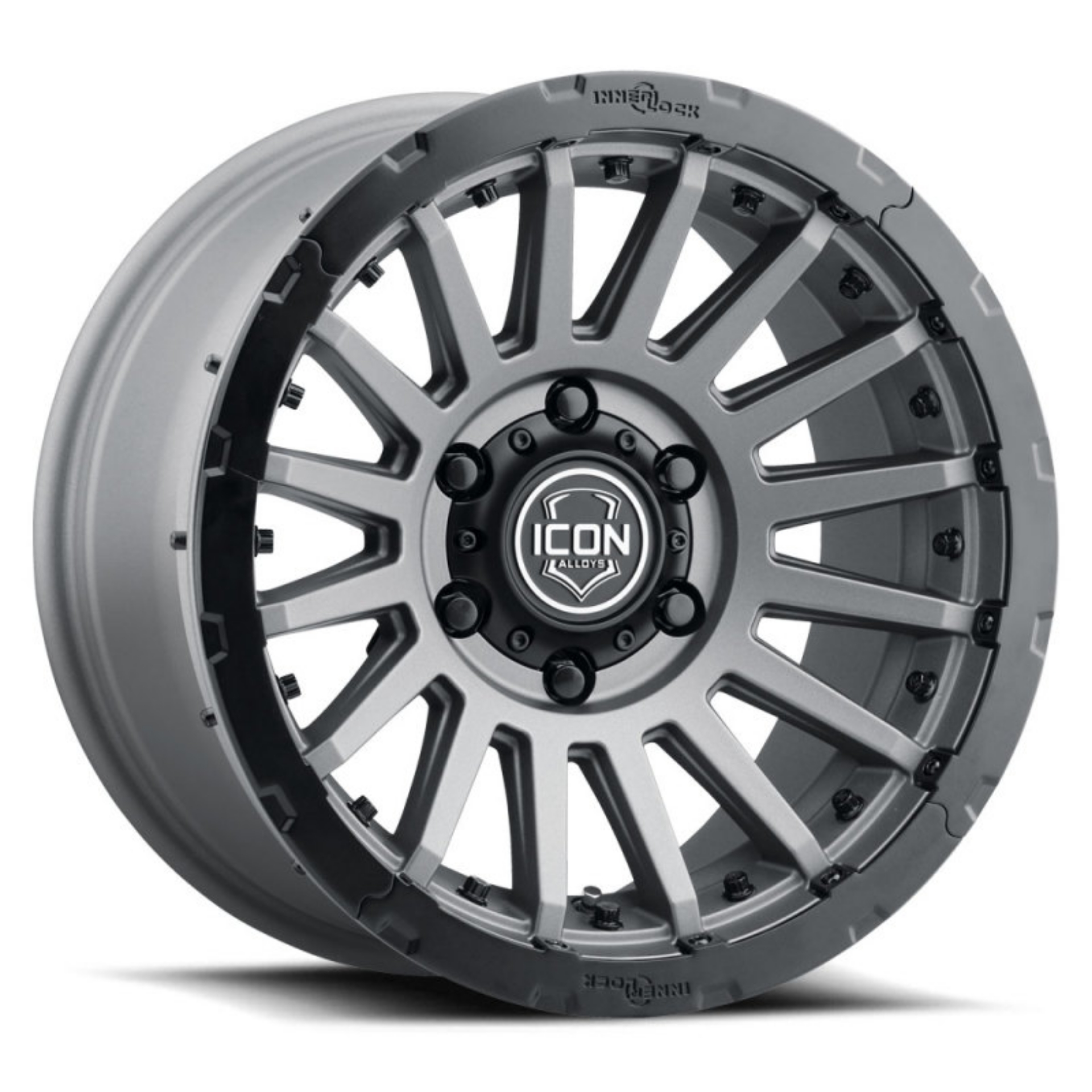 Picture of ICON Recon Pro 17x8-5 6 x 5-5 25mm Offset 5-75in BS Charcoal Wheel