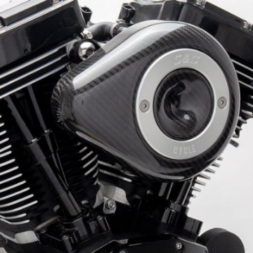 Picture of S&S Cycle 01-15 Fuel-Injected Softail Models Stealth Air Cleaner Kit w- Carbon Fiber Cover