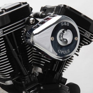 Picture of S&S Cycle 01-15 Fuel-Injected Softail Models Stealth Air Cleaner Kit w- Chrome Mini Teardrop Cover