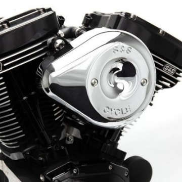 Picture of S&S Cycle 01-15 Fuel-Injected Softail Stealth Air Cleaner Kit w- Chrome Teardrop Cover