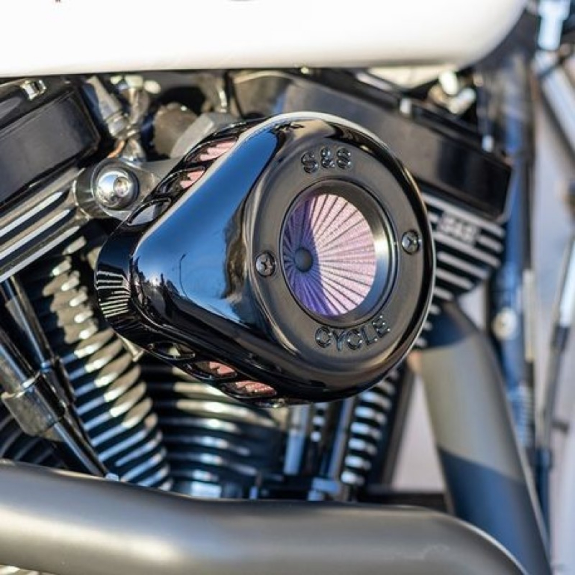 Picture of S&S Cycle 01-17 BT Stealth Air Stinger Kit w- Gloss Black Teardrop