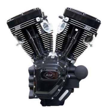 Picture of S&S Cycle 07-16 Touring Models T124LC Black Edition Longblock Engine - 585 GE Cams