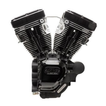 Picture of S&S Cycle 07-16 Touring Models T124 Black Edition Longblock Engine - 640 GE Cams