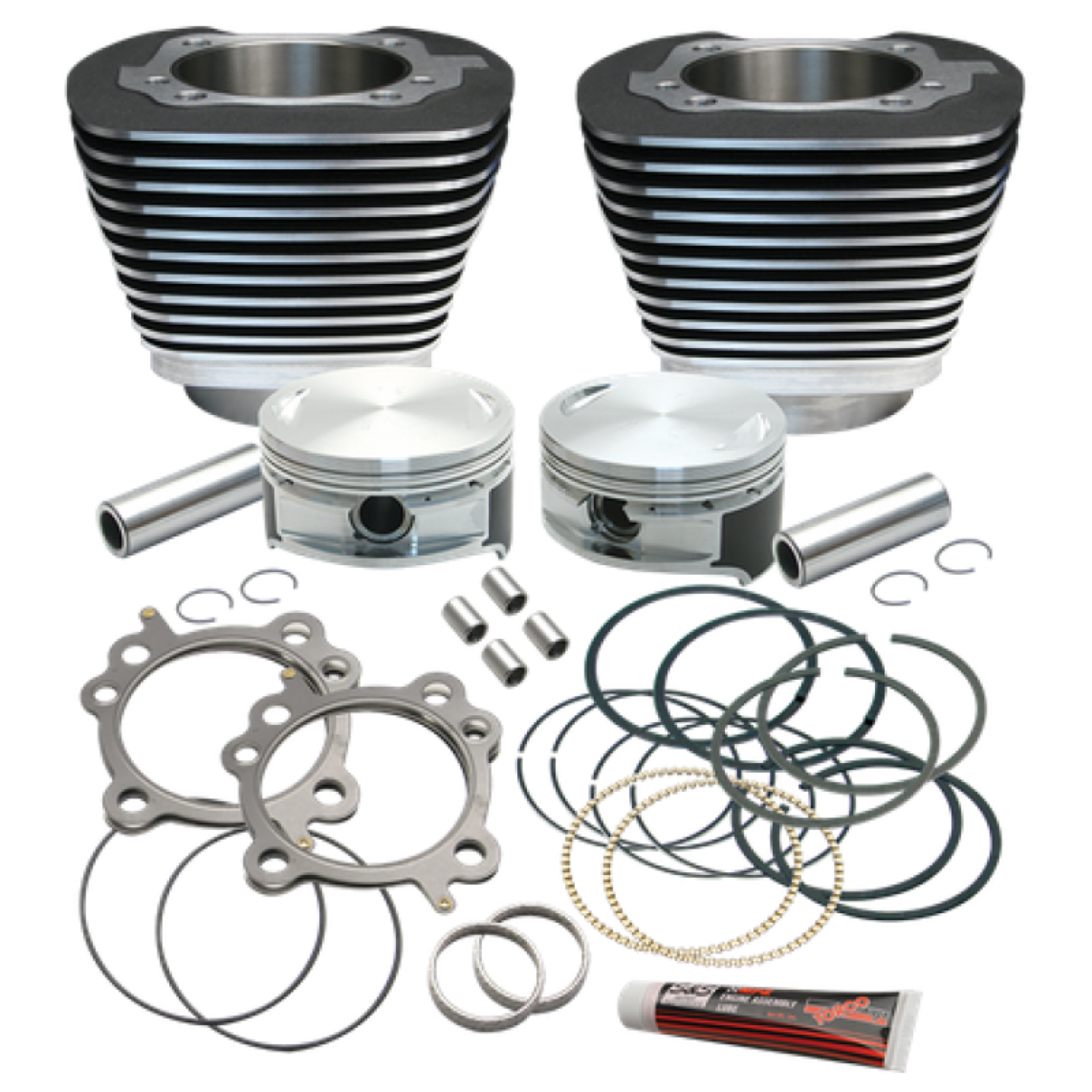 Picture of S&S Cycle 99-16 BT Replacement 3-7-8in Bore Cylinder & Piston Kit For S&S 106in Stroker Kit - Wblack