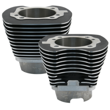 Picture of S&S Cycle 99-06 BT 4-1-8in Bore Cylinder Set For 111in - Wrinkle Black