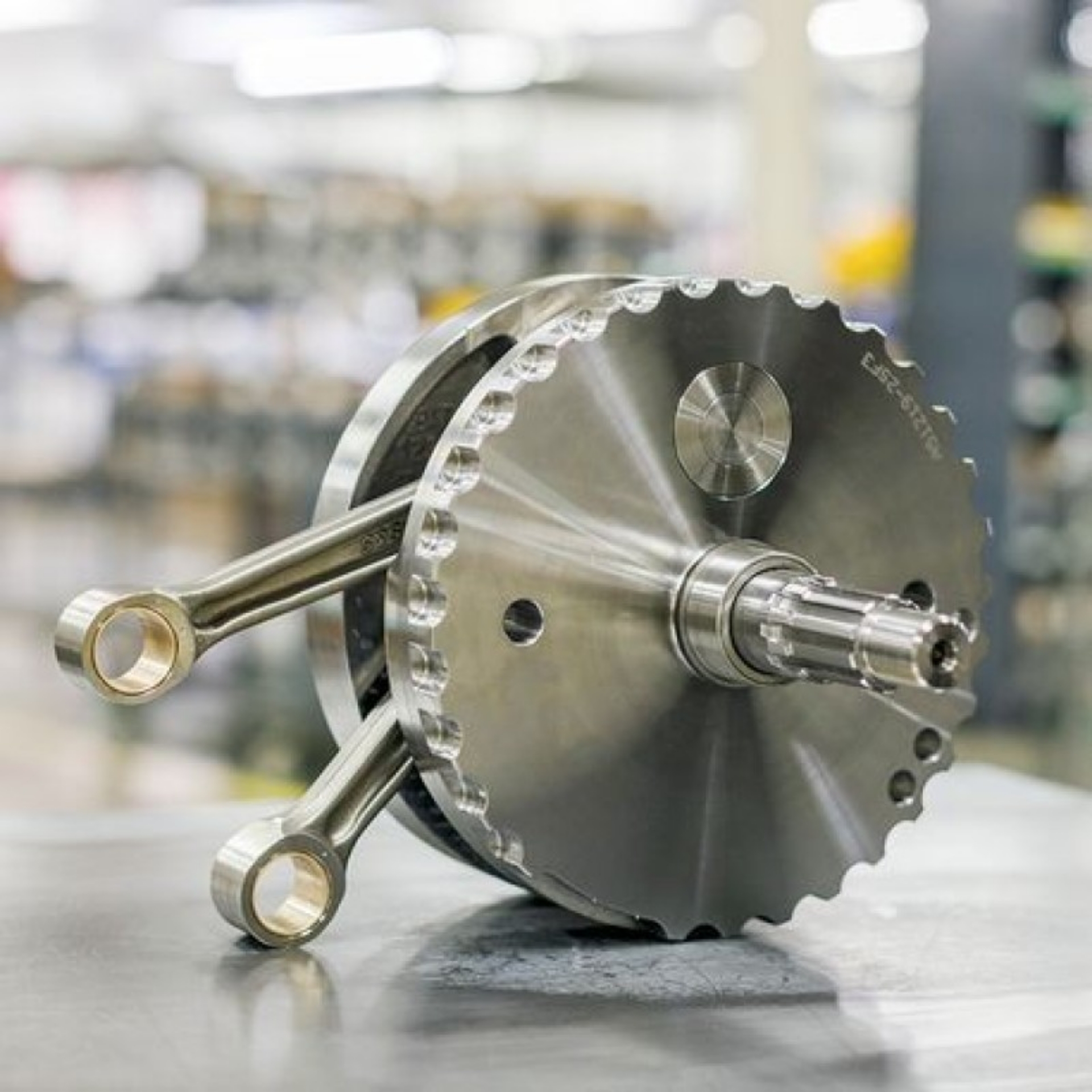 Picture of S&S Cycle 00-06 BT 4-1-2in Stroke Flywheel Assembly w- Sprocket Shaft Bearing Race