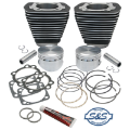 Picture of S&S Cycle 84-99 BT 96in 3 5-8in Sidewinder Big Bore Cylinder & Piston Kit - Wrinkle Black