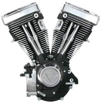Picture of S&S Cycle 84-99 BT V80 Long Block Engine - Wrinkle Black