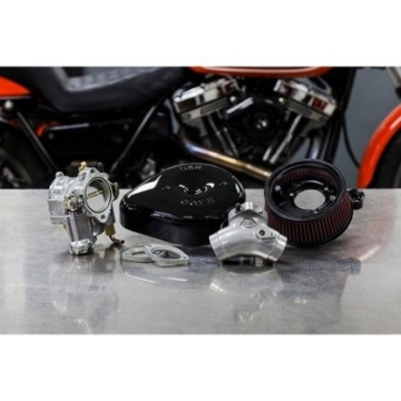 Picture of S&S Cycle 84-99 BT Super E Carburetor & Stealth Air Cleaner Kit w- Black Teardrop