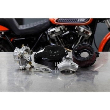 Picture of S&S Cycle 84-99 BT Super G Carburetor &  Stealth Air Cleaner Kit w- Black Teardrop