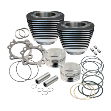 Picture of S&S Cycle 99-06 BT Replacement 3-7-8in Bore Cylinder & Piston Kit For S&S 95in Big Bore Kits- Wblack