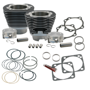 Picture of S&S Cycle 99-06 BT 4 1-8in Bore Cylinder & Pistons Kit For Early Production S&S T117 Engine - WBlack