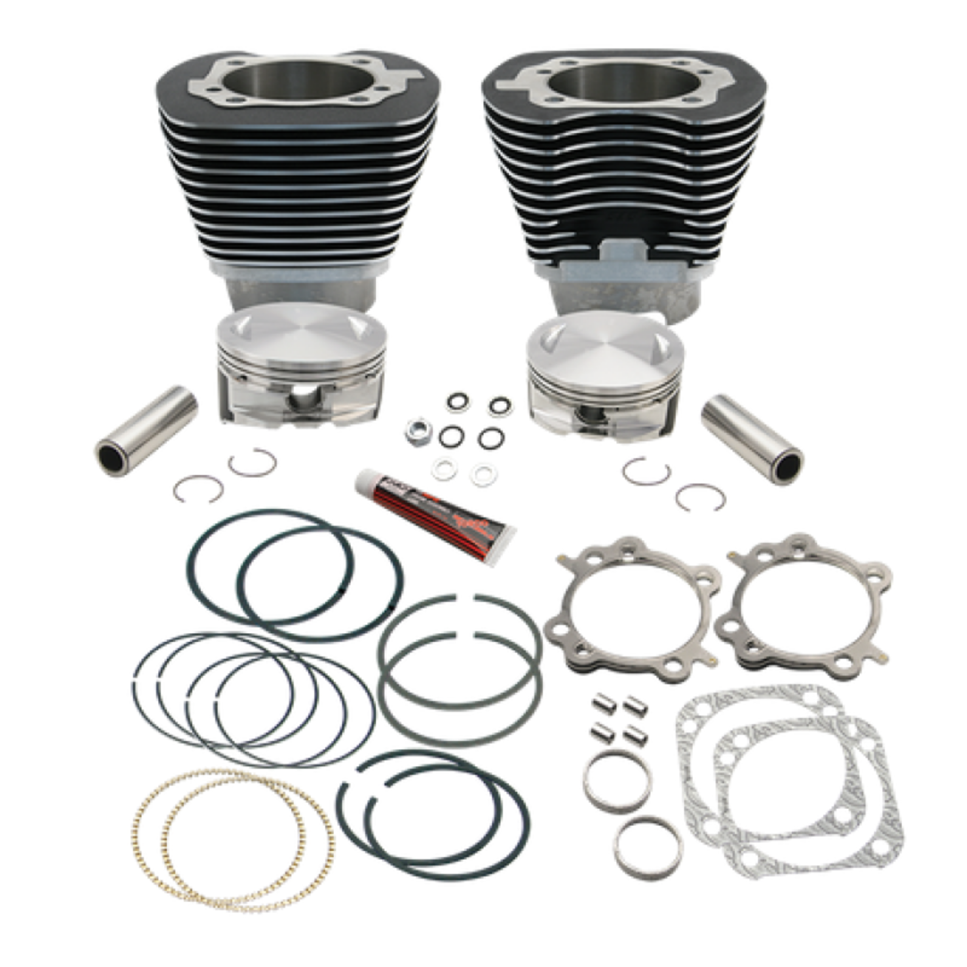 Picture of S&S Cycle 99-06 w- 89cc-91cc Heads 4 1-8in Bore Cyl & Piston Kit For 124in Hot Set Up Kit - Wblack