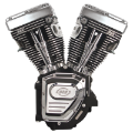 Picture of S&S Cycle 99-06 BT T124LC Long Block Engine w- 585 Cam - Wrinkle Black